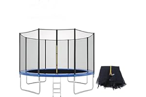 Trampoline Safety Net, 5 6 8 10 12 13 14 16Ft Weather-Resistant Replacement Enclosure Net for Round Frame, with Double-Headed