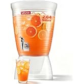 VEVOR Beverage Dispenser, 2.64 Gallon Drink Dispenser for Parties, Plastic Juice Dispensers with Spigot Ice Chamber, Iced Tea Lemonade Juice Water Dispensers, for Restaurants, Hotels, Parties