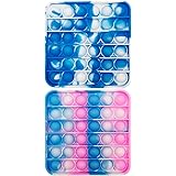 AJAYR Pop Sensory Fidget Toy Tie Dye Push Bubble Fidget Toy Dimple Popper 2 Pack