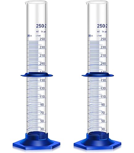 United Scientific 500mL Graduated Cylinder – Borosilicate 3.3 Glass, Double Metric Scale, Hexagonal Base, Class B, For Lab & Science Classroom