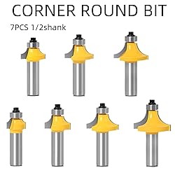 CHCYWJGJ 1/2 Shank 7pcs Corner Rounding Bit