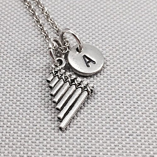Pan flute necklace, pan pipes, pan flute charm, music charm
