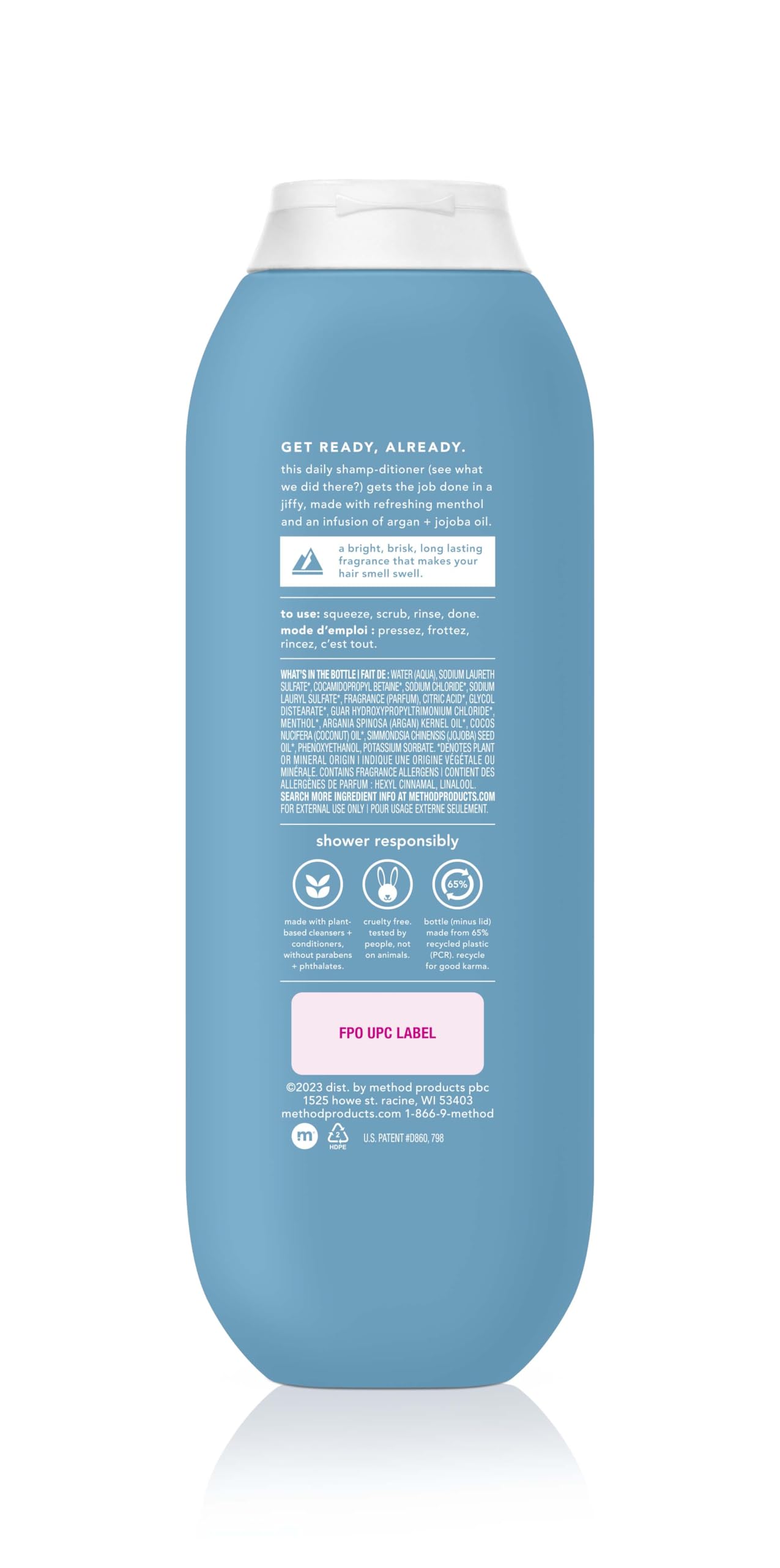 Method Men 2-in-1 Shampoo + Conditioner, Glacier + Granite, 14 oz