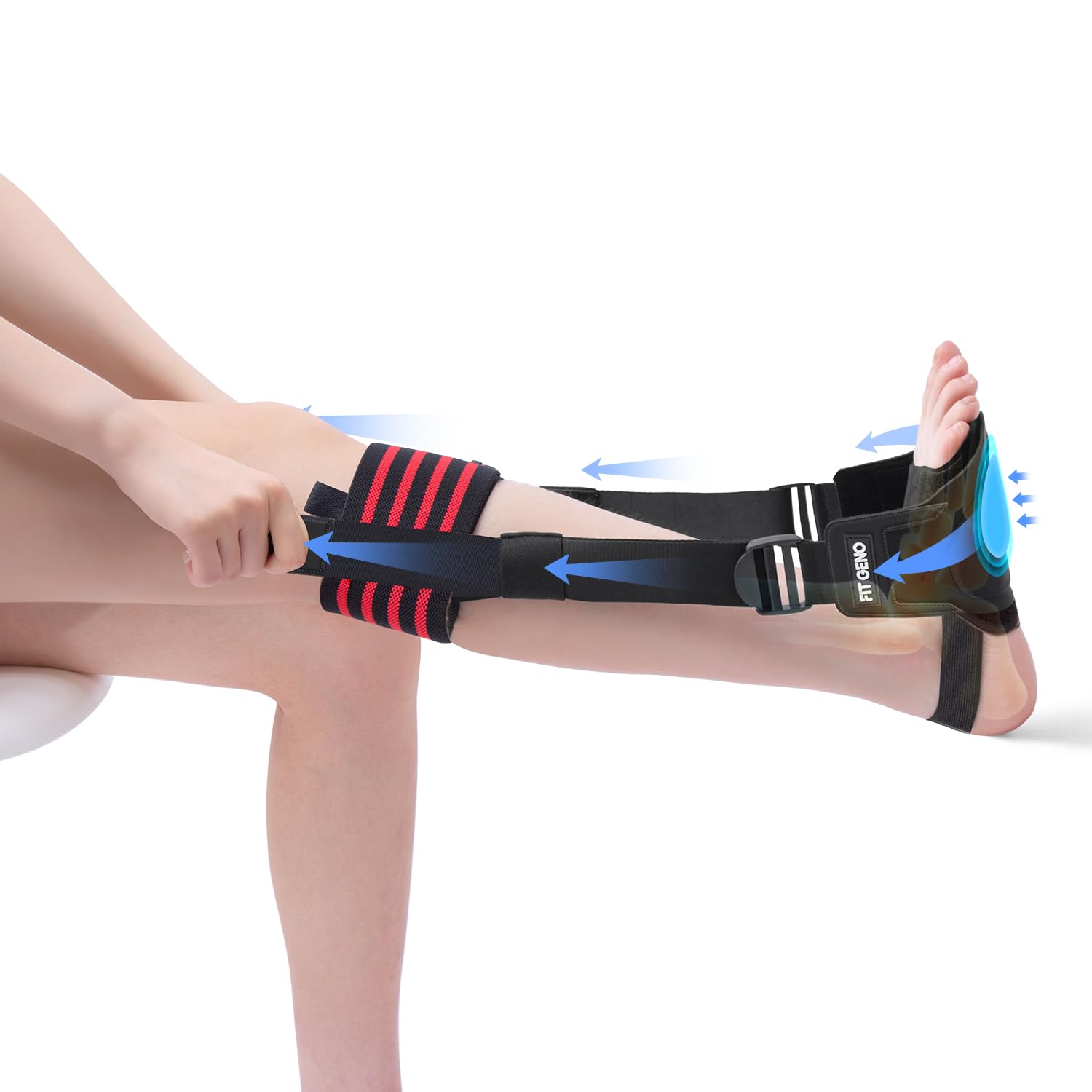 Photo 1 of Fit Geno Plantar Fasciitis Night Splint – Adjustable Foot Brace for Sleeping with Detachable Foot Wrap – Pain Relief for Heel Spur, Achilles Tendonitis, Calf Muscle Tightness – for Men & Women