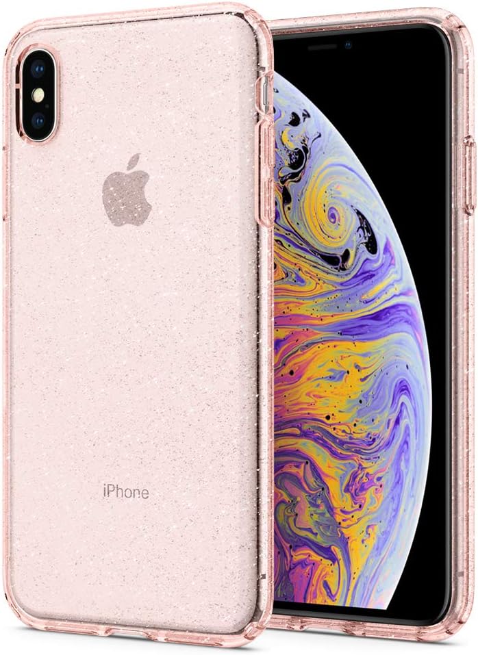 Spigen Liquid Crystal Designed for iPhone Xs MAX Case (2018) - Glitter Rose Quartz