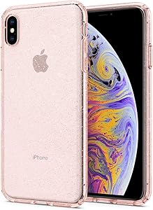 Spigen Liquid Crystal Designed for iPhone Xs MAX Case (2018) - Glitter Rose Quartz