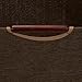 Household Essentials 601 Medium Shelf Basket with Wood Handles | Multi-Purpose Home Storage Bin | Brown Coffee Linen, Medium, Cocoa