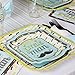 Big Dot of Happiness 128 Piece Dashing Little Man Mustache - Baby Shower or Birthday Party Tableware Plates, Napkins - Bundle for 32