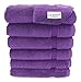 SALBAKOS 100% Turkish Cotton Hand Towel Set of 6 16x30 inch | Heirloom Quality | Hotel & Spa Collection | Ultra Soft, Absorbent, Long Lasting Hand Towels | Made in Turkey (Purple, 6 Hand Towels)