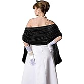 Wehhbtye Velvet Shawl and Wraps, Women's Scarves Wrap for Evening Dress, Elegant Lady Style Shawl Wraps for Dress Accessories