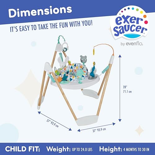 Evenflo Exersaucer Woodland Wonder Baby Activity Center 13+