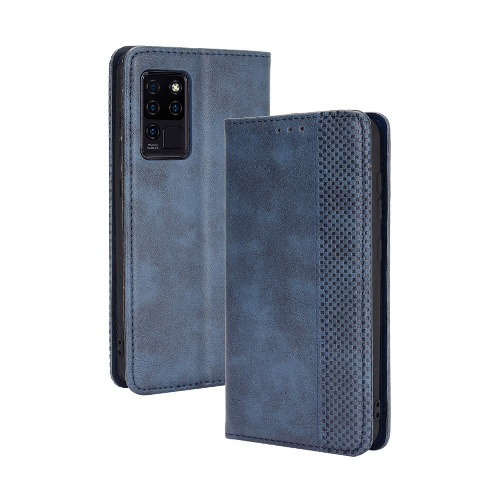 BellaCase Oukitel C21 Case [Wallet Case] [Kickstand] [Card Slots] [Magnetic Flip Cover] Compatible with Oukitel C21 Smartphone(Blue)