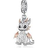 Zunxinsan Dragon Gifts 925 Sterling Silver Dragon Charms Cute Animal Jewelry Gifts for Women