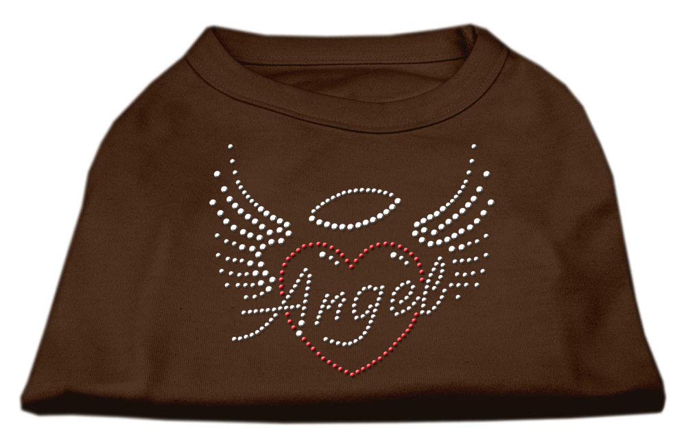 Mirage Angel Heart Rhinestone Dog Shirt, XX-Large, Brown