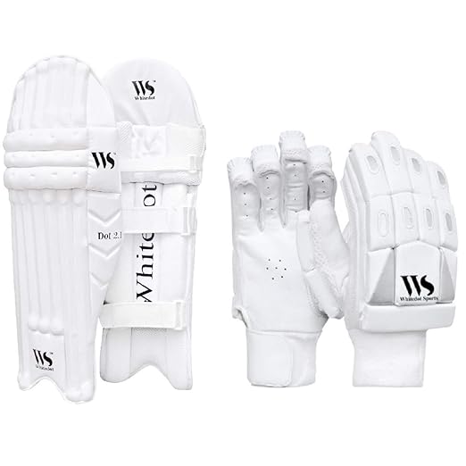 Buy Whitedot Combo DOT 2.1 White Cricket Batting PAD with Batting