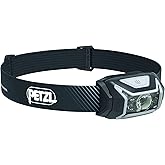 PETZL ACTIK CORE Headlamp - Powerful, Rechargeable 600 Lumen Light with Red Lighting for Hiking, Climbing, and Camping - Grey