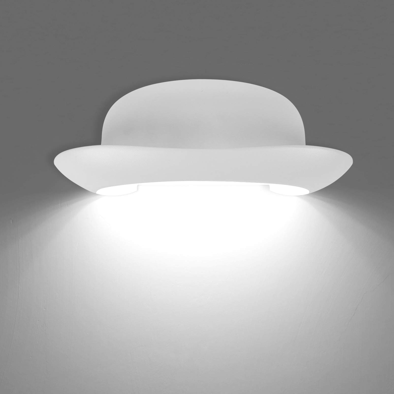 KAWELL Creative 12W Modern Wall Light LED Wall Lamp Waterproof IP65 Aluminum Wall Wash Lights Indoor Outdoor for Bedroom Bathroom Stairs Porch Corridor Living Room Hallway, White 6000K