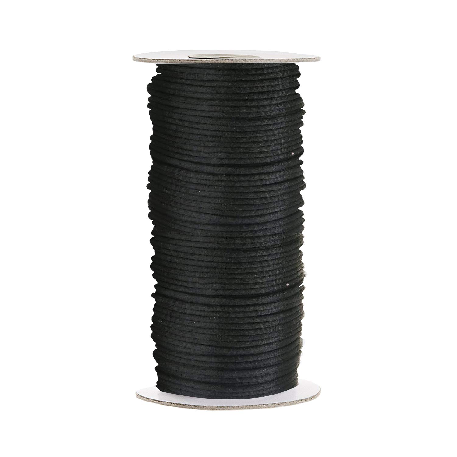 Trimming Shop 2mm Round Elastic Band, Stretchy Elastic String Beading Cord Thread Rope for DIY Projects Sewing Accessories, Crafts, Jewellery Stringing, Black, 100 Metres