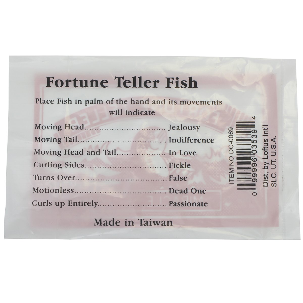 Funny Party Hats Fortune Teller Miracle Fish -144 Fortune Telling Fish