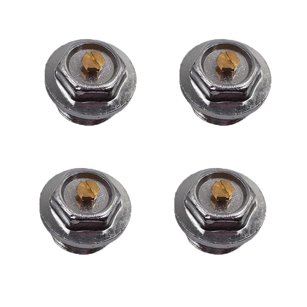 4 Pcs 1/2" Male Radiator Air Valve, Manual Radiator Air Vent Bleed Plug Valve Kit, Heating System Accessories