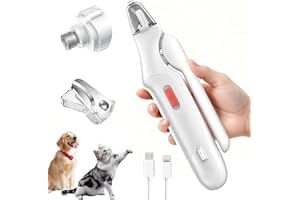 AOIOPLOA 2 in 1 Dog Nail Clippers & Cat Nail Clippers Trimmers for Large Medium Small Dogs Cats Claw Trimmer Quick Sensor and Safety Guard USB Rechargeable Dogs Nail Trimmer with Catcher & 2 LED Lights