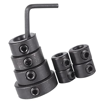 Segolike 8x Drill Bit Depth Stop Collar Ring Positioner Dowel Shaft Chuck Hex Wrench 3/4/5/6/8/10/12/16mm
