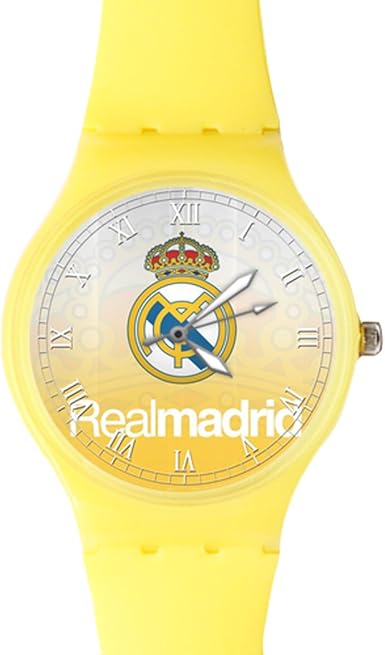 g-store Real Madrid FC Reyes corona Cuarzo plástico amarillo Dial reloj: Amazon.es: Ropa y accesorios