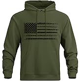 BlackTeak Men's Hoodies American Flag Print Sweatshirt Casual Drawstring Long Sleeve Hoodie Kanga Pocket Pullover