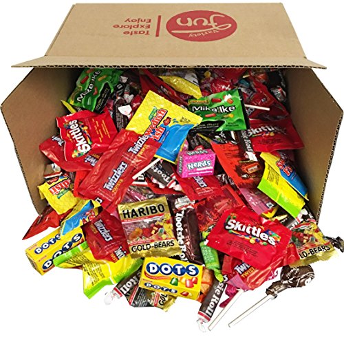 Bulk Candy Assortment In Gift Box Includes Life Savers, Mike & Ike, Dots, Skittles, Twizzlers, Sour Patch, Tootsie Rolls & More (96 oz)