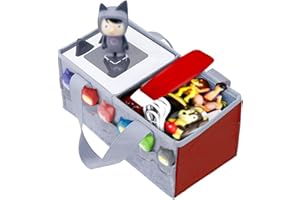 ZITREOXN Portable Carrying Case for Toniebox Starter Set, Headphones and Charging Station, Can Hold 30-40 Tonies Figures Characters, Travel Storage Bag with Handle for Toniebox Accessories