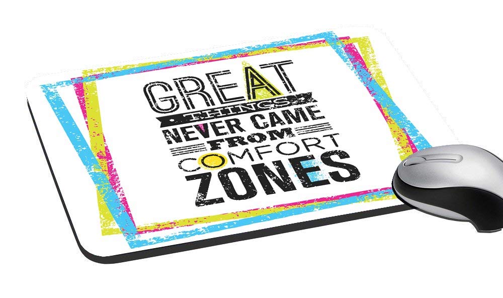 TECHBITE Anti-Slip Mouse Pad Mat with Motivational Quotes for Laptop Computer , PC, Desk ( 16 × 22 cm )