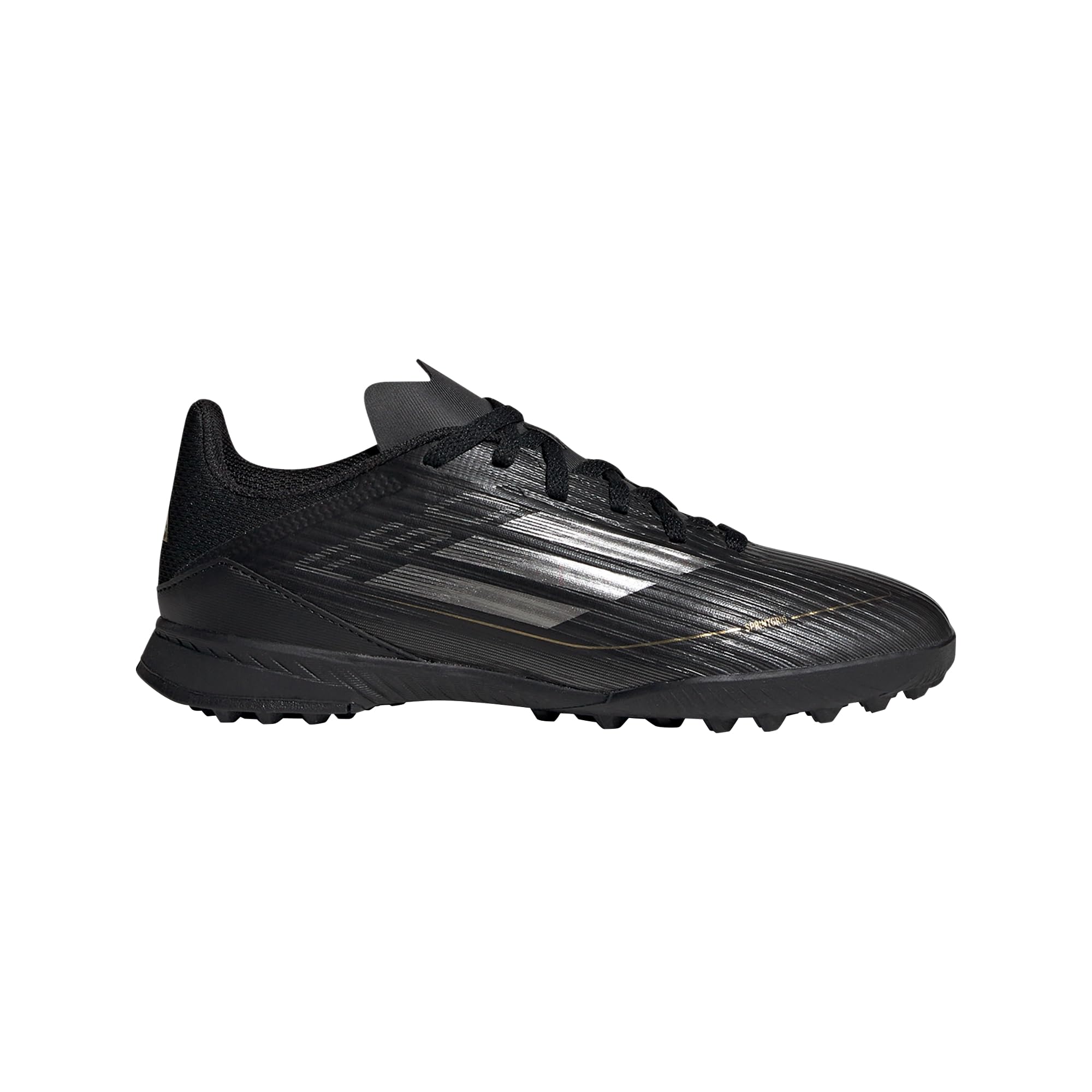 Adidas Unisex-Kids F50 League Turf, Black/Iron Metallic/Gold Metallic, 11.5K