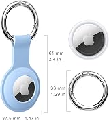 ColorCoral AirTag Holder Case Silicone Sleeve for AirTag 2021 2026 Light Blue view 2