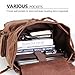 Lifewit 17 inch Canvas Backpack Laptop Unisex Vintage Leather Casual Rucksack School College Bags Travel Daypack Coffee