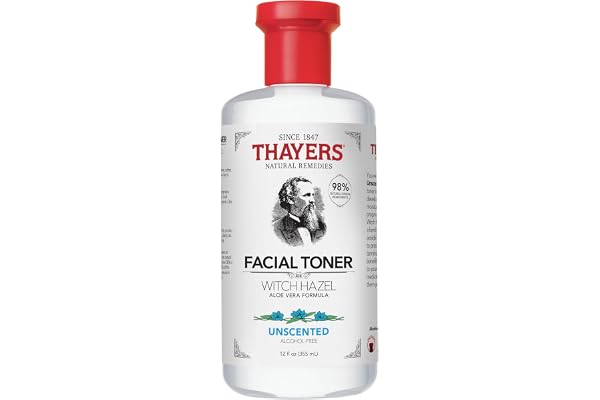 Thayers Witch Hazel Face Toner, Unscented, With Aloe Vera And Glycerin, Glass Skin, Reduces Pores, Smoothes Texture, 8 Hour H