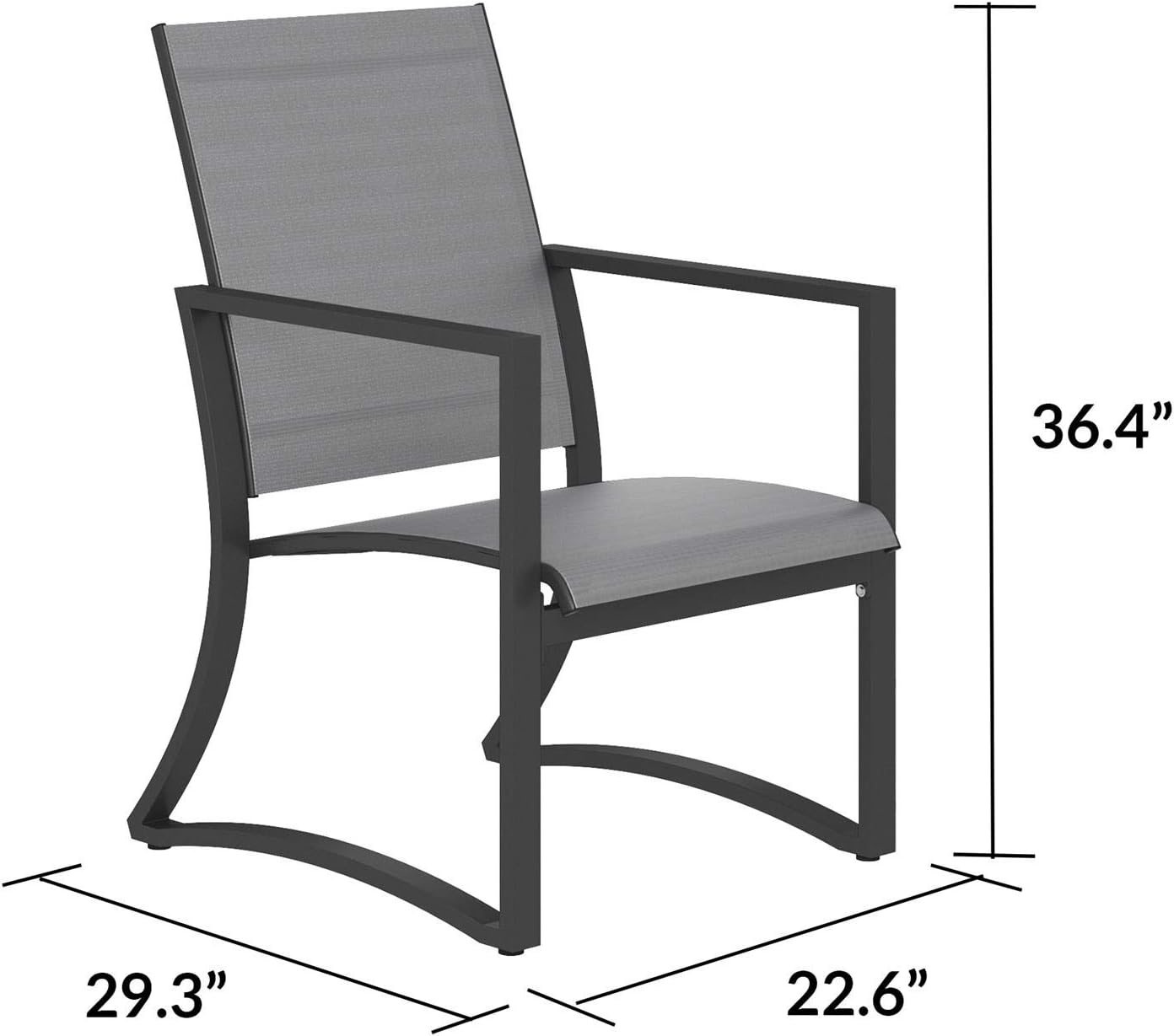 Cosco Outdoor Living 88681LGCE Cosco Outdoor Furniture Dining Chairs, Charcoal: Garden & Outdoor