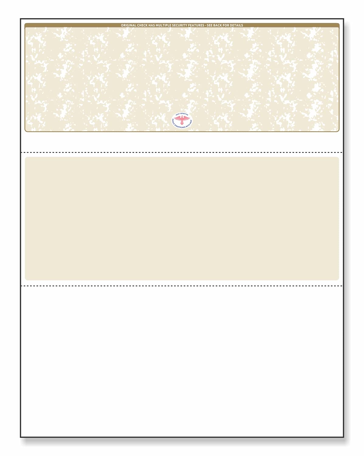 Blank Check Stock for Laser/Ink-Jet, 8-1/2 x