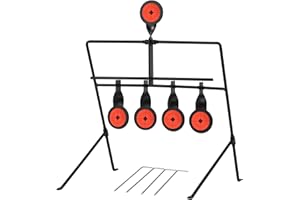 W WIREGEAR BB Gun Targets for Shooting Outdoor Resetting Shooting Target with Large Size of 2.17 Inch and Heavy Metal Steel Rated for .22 .177 Caliber Rifle Rargets Pellet Gun Targets