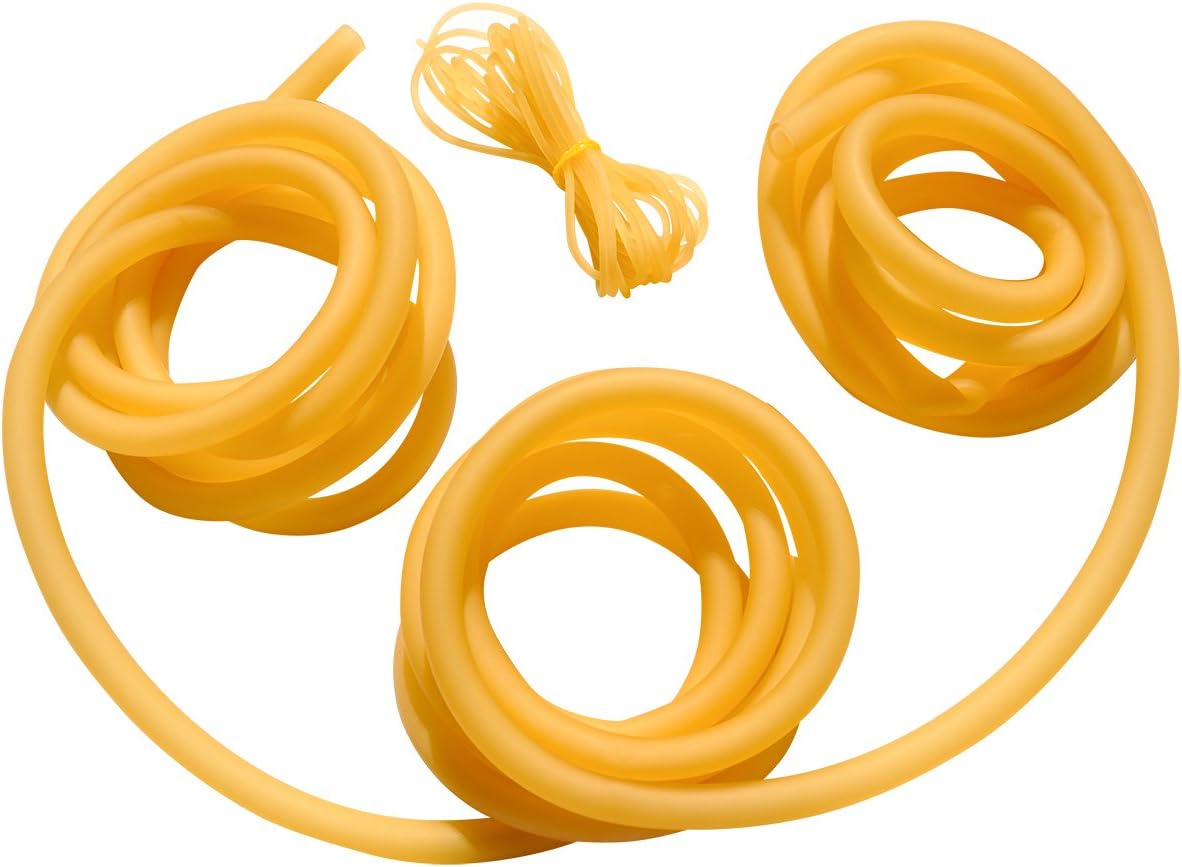 GM&BW 5m, 5X8mm Catapults Bands with 2m Tying Rubber-Elastic Natural Latex Tube with Elongation of 700%