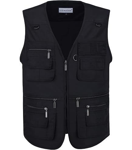 Amazon.com: LUSI MADAM Men's Denim Multi-Pockets Leisure Work