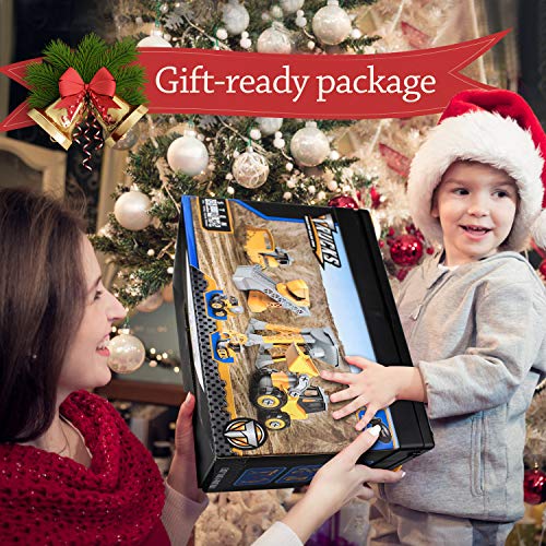 GrowthPic Take Apart Construction Toys, STEM Educational Building Vehicle Toy Set, Realistic Assembly Bulldozer Excavator, for 3 and up Toddlers Boys and Girls as Xmas Gift