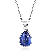 TALYKONG Lapis Lazuli Necklace for Women Teardrop Pendant Necklaces Mothers Birthday Christmas Jewelry Gifts for Women Mom Daughter