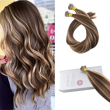 Amazon Com Moresoo 22 Inch Fusion Hair Extensions Real Human