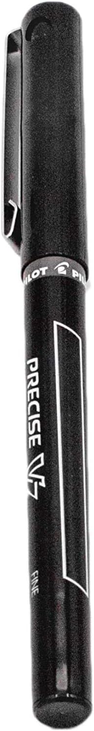 PILOT Precise V7 Stick Liquid Ink Rolling Ball Stick Pens, Fine Point (0.7mm) Black Ink, 4-Pack (26003) : Office Products