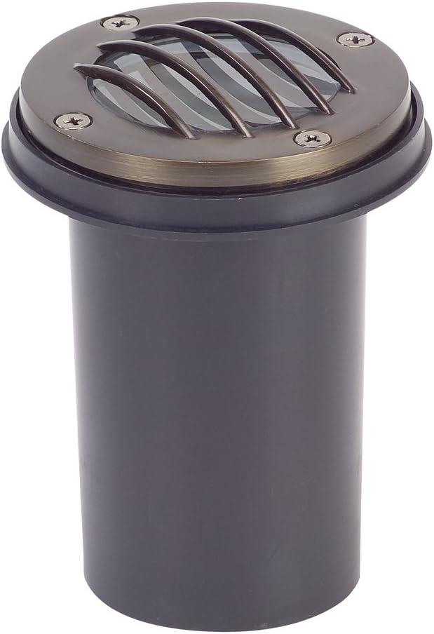 Troy Landscape R-W319B 1 Light Solid Brass Well Light with Grate, Natural Antique Bronze