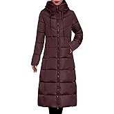 Womens Full Length Long down Jackets Casual Winter Warm Long Packable Quilted Puffer Jacket