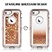 Dexnor iPhone 8 Case, iPhone 7 Case, Glitter 3D Bling Sparkle Flowing Liquid Case Transparent 3 in 1 Shockproof TPU Silicone + PC Protective Defender Cover for iPhone 8/7/6s/6 - Light Brown