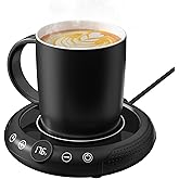 Coffee Mug Warmer with Mug Set - Cup Warmer for Desk Auto Shut Off, Smart Electric Beverage Heater for Coffee, Tea, Water, Milk and Coco, 8 Temperature Settings & 1-12H Timer, Gifts for Coffee Lovers