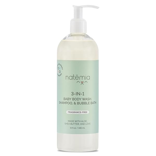 NATEMIA TEAR-FREE 3-IN-1 BABY SHAMPOO, BODY WASH, &...