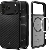 Spigen Enzo Aramid T for iPhone 17 Pro Max / 18 Pro Max Case, Black Black | Diamond-cut Anodized Hardware, Metal Tactile Buttons, Camera Control Button Protection, Lanyard Hole, Compatible with MagSafe